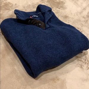Chaps Pullover 1/4 button down Sweater